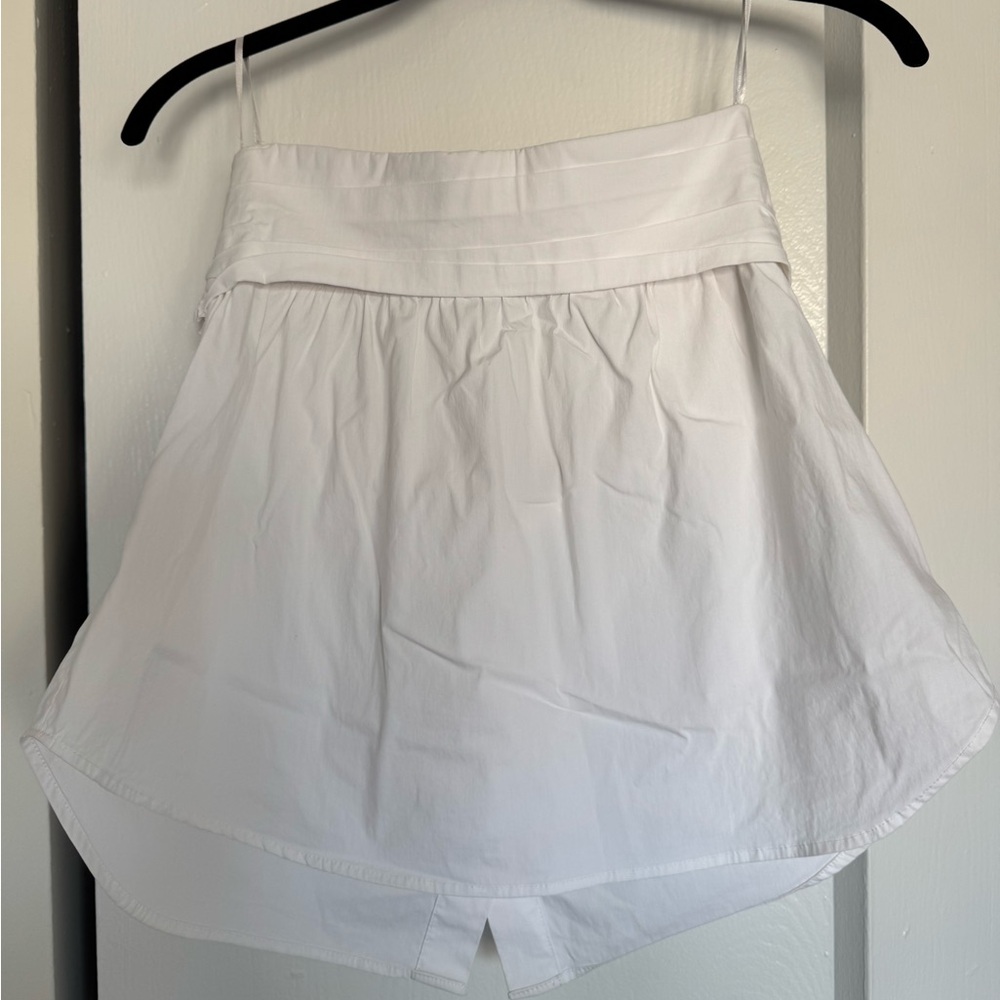 White Strapless Zara button up shirt